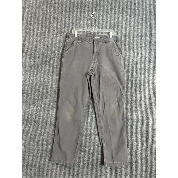 Carhartt Mens Rugged Flex Pants Size 36X34 Gray Work Wear Relaxed Fit Grunge - Picture 1 of 16